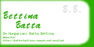 bettina batta business card